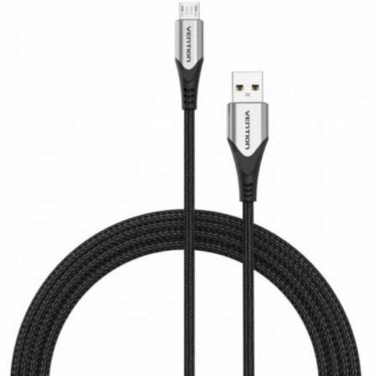 Cable USB 2.0 Vention COAHH microUSB reversible 2m 3A 480Mbps gris