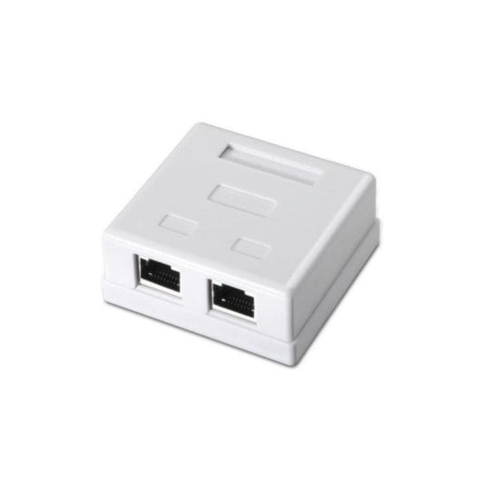 Roseta de superficie AISENS A139-0304 Cat6 FTP 2 x RJ45 Blindada Blanco RoHS