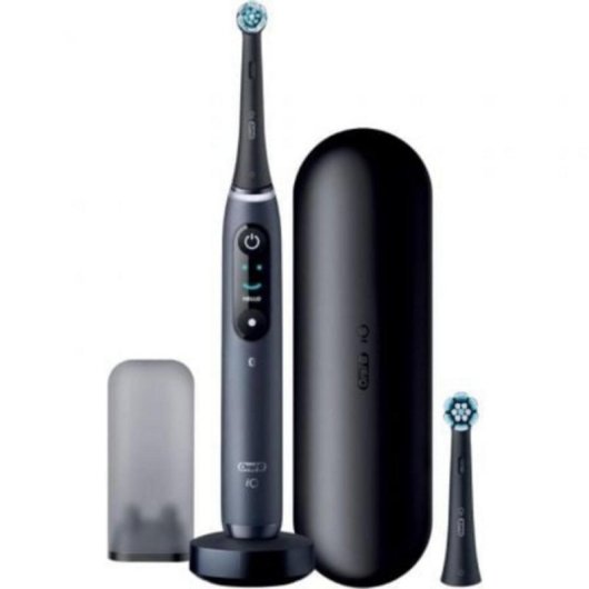 Escova Dental Elétrica Oral-B iO 8N Inteligência Artificial Sensor Pressão Tela Cor Preto