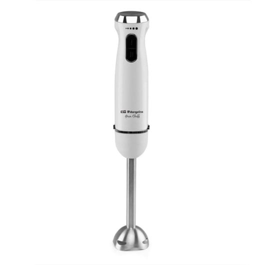 Batidora de mano Orbegozo BT 2690 1000W Acero Inoxidable Vaso 0,8L Turbo Blanco