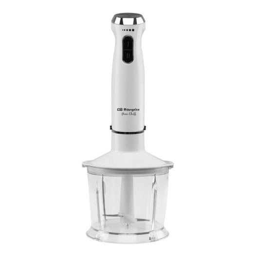Batidora de mano Orbegozo BT 2690 1000W Acero Inoxidable Vaso 0,8L Turbo Blanco