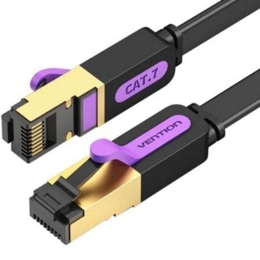 Câble réseau Vention ICDBH Cat7 2m S/FTP connecteurs RJ45 or cuivre pur noir