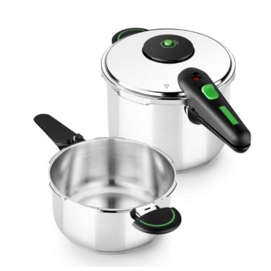 Olla a presión Monix M911002 6L Acero Inoxidable Triple Fondo Difusor Inducción Profesional