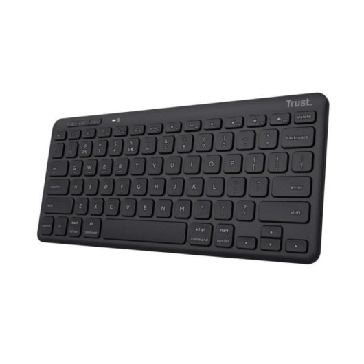 Teclado Trust Lyra compacto inalámbrico QWERTY ES triple conexión USB-C batería 12 meses