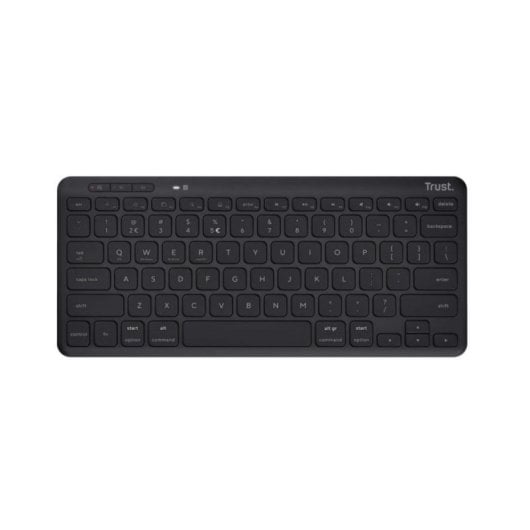 Teclado Trust Lyra compacto inalámbrico QWERTY ES triple conexión USB-C batería 12 meses