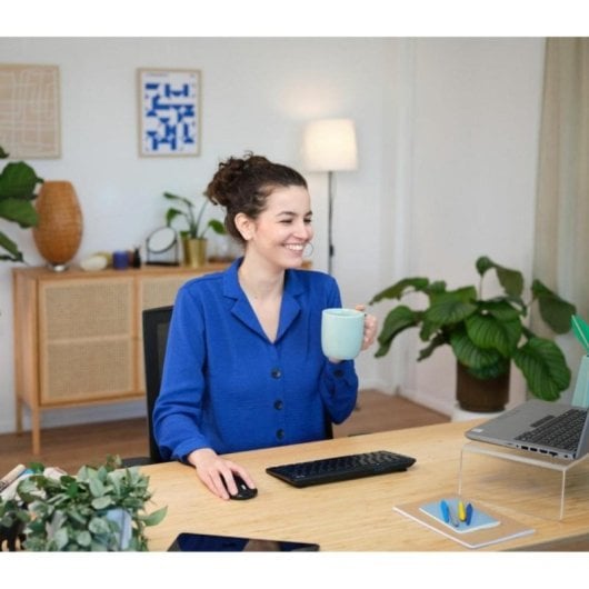 Teclado Trust Lyra compacto inalámbrico QWERTY ES triple conexión USB-C batería 12 meses