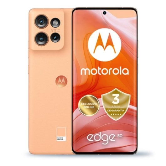 Smartphone Motorola Edge 50 12GB 512GB Peach Fuzz 5G Pantalla pOLED 50MP Android 14