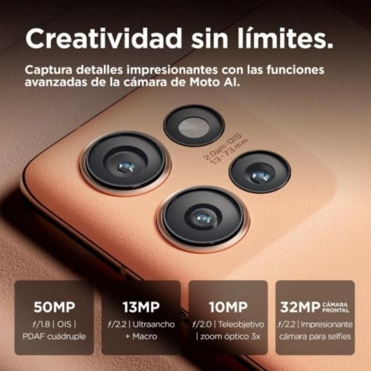 Motorola Edge 50 12GB 512GB 6.67" pOLED 5G Dual SIM Tripla Camera 50MP TurboPower Android 14 Peach Fuzz