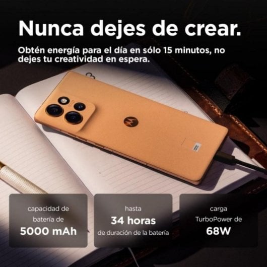 Motorola Edge 50 12GB 512GB 6.67" pOLED 5G Dual SIM Tripla Camera 50MP TurboPower Android 14 Peach Fuzz