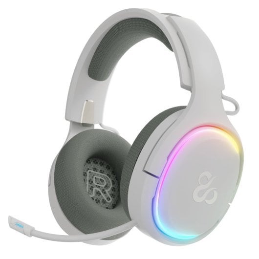 Cuffie da gioco wireless Newskill Aton V2 Ivory RGB Bluetooth 5.0 multipiattaforma bianche