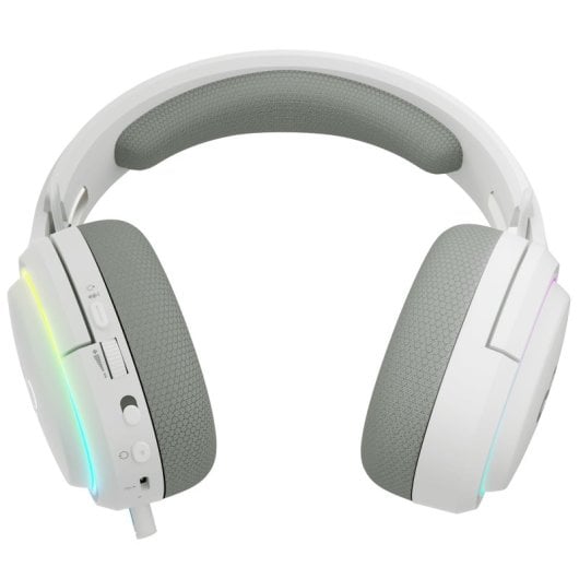 Cuffie da gioco wireless Newskill Aton V2 Ivory RGB Bluetooth 5.0 multipiattaforma bianche