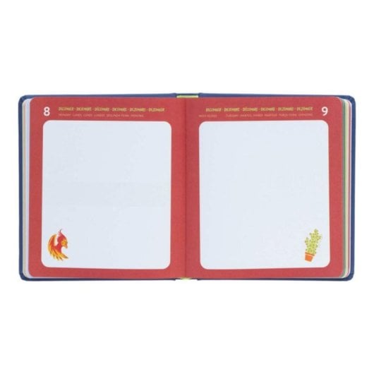 Agenda escolar 11 meses Tapa dura Día por página Multilingüe 14x16cm 352 páginas