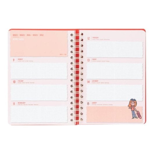Agenda Scolaire A5 Tapa Dura 12 Mois 178 Pages Multilingue