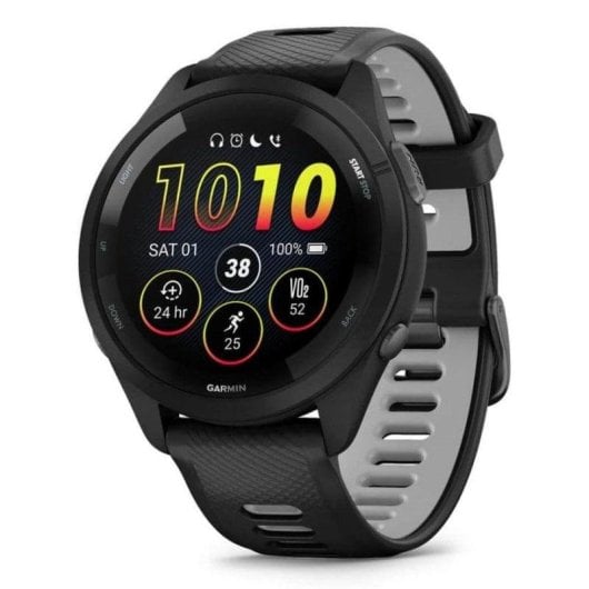Garmin Forerunner 265 Bluetooth GPS 46mm AMOLED Preto Cinza Resistente Água 5ATM SpO2