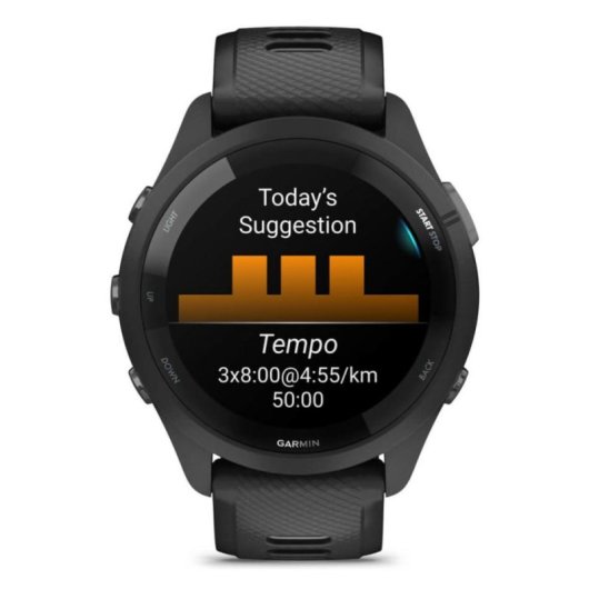 Garmin Forerunner 265 Bluetooth GPS 46mm AMOLED Preto Cinza Resistente Água 5ATM SpO2