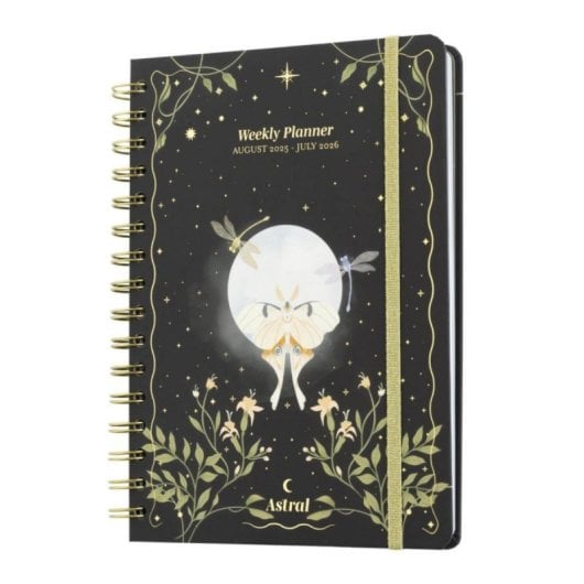 Schulagenda Wire-O A5 Hardcover mit Lesezeichen und personalisierten Stickern Schulagenda Wire-O A5 Hardcover mit Lesezeichen und personalisierten Stickern