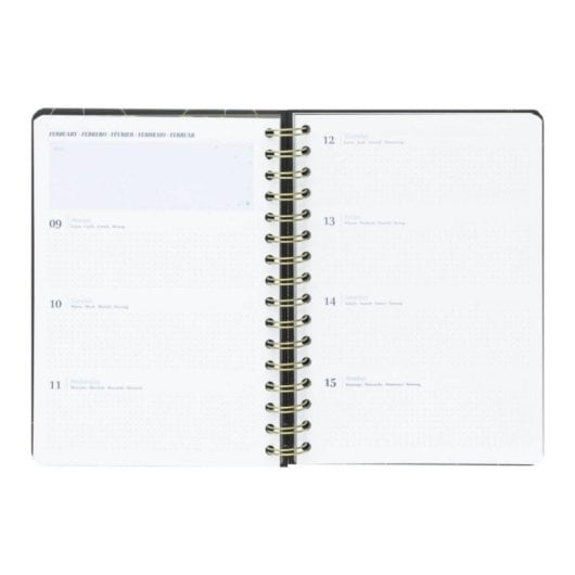 Schulagenda Wire-O A5 Hardcover mit Lesezeichen und personalisierten Stickern Schulagenda Wire-O A5 Hardcover mit Lesezeichen und personalisierten Stickern