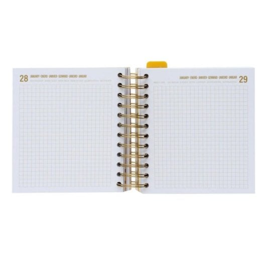 Agenda escolar personalizable 11 meses 14x16cm wire-o 324 páginas papel 100g/m² multilingüe