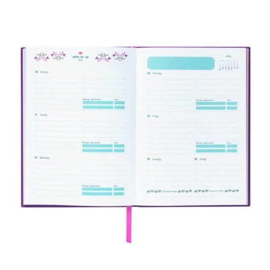 Agenda scolaire A5 avec couverture rigide et 240 pages personnalisées