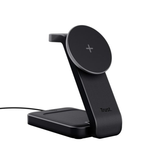 Cargador inalámbrico Trust Viro 3 en 1 MagSafe Apple Watch Airpods Plegable LED