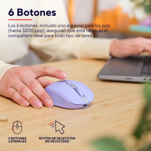 Souris Trust Ozaa sans fil Bluetooth 3200 DPI compacte avec batterie rechargeable