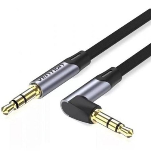 Cable estéreo Vention BANHJ 3.5mm macho a macho 5m ángulo 90° gris cobre esmaltado