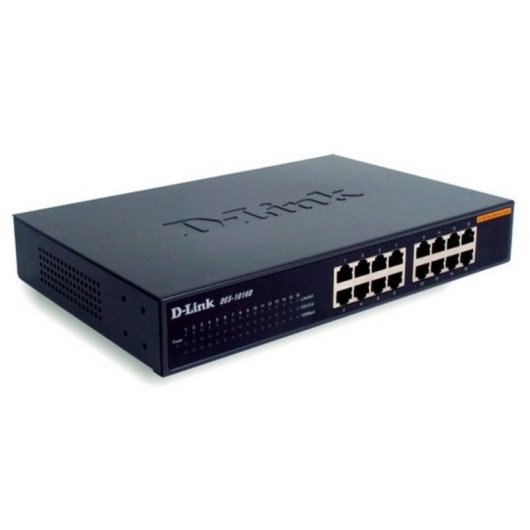 Switch D-Link DES-1016D 16 Ports 10 100Mbps Fanless Rackmount 19 Zoll
