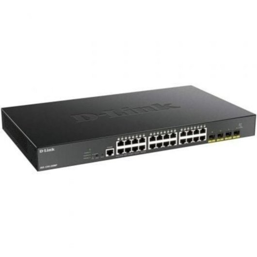D-Link DGS-1250-28XMP Switch Rack Gerido 128Gbps com 28x Portas Gigabit, 24x PoE+, 4x SFP+