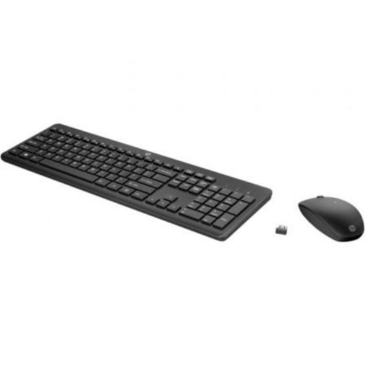 Teclado de membrana HP 235 Wireless Layout ES con ratón, 1600 DPI, bajo ruido