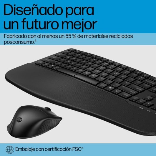 Teclado HP 685 Comfort Dual de membrana sem fios com rato IA e Copilot ES