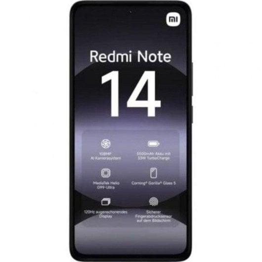 Xiaomi REDMI Note 14 4G 6GB 128GB Noir 6,67" Écran AMOLED