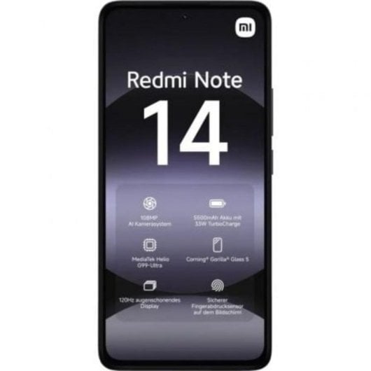 Smartphone Xiaomi Redmi Note 14 6GB 128GB AMOLED 120Hz 108MP Negro
