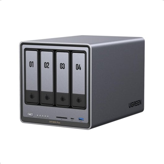 NAS UGREEN NASync DXP4800 Plus 8GB DDR5 Intel Pentium Gold 112TB SATA NVMe Ethernet Escritorio