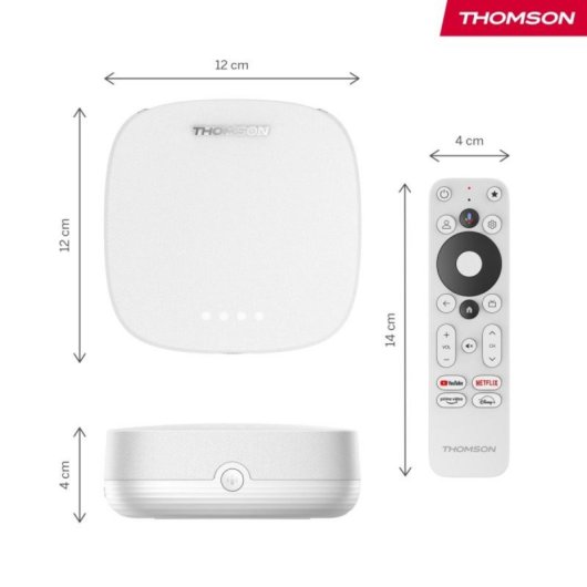 Streaming Box Thomson Plus 270W 4K Ultra HD Google TV Dolby Vision 32GB Wi-Fi 6