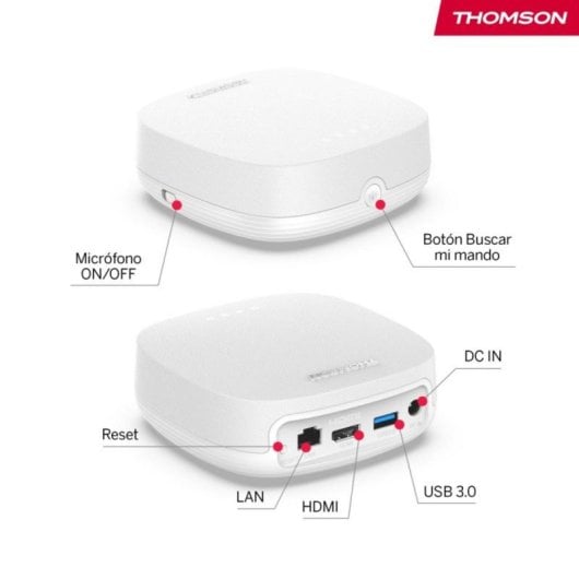 Streaming Box Thomson Plus 270W 4K Ultra HD Google TV Dolby Vision 32GB Wi-Fi 6
