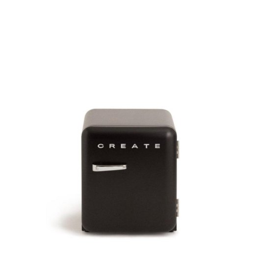 Frigorífico Retro Mini 48L Gas R600a Compartimentado Estilo Años 50 Negro