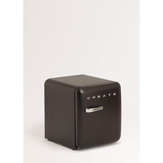 Frigorífico Retro Mini 48L Gas R600a Compartimentado Estilo Años 50 Negro