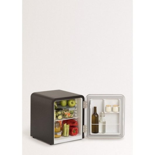 Frigorífico Retro Mini 48L Gas R600a Negro