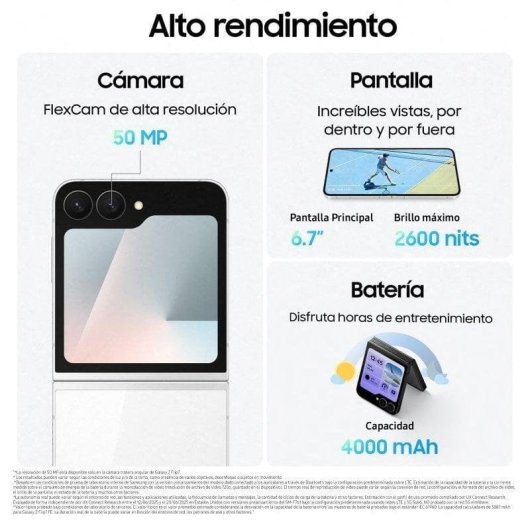 Samsung Galaxy Z Flip7 FE 5G 8GB 256GB 6.7" Blanc