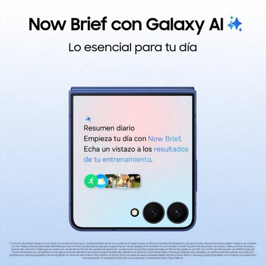 Samsung Galaxy Z Flip7 12GB/256GB Telefone Dobrável Azul Intenso com Galaxy AI