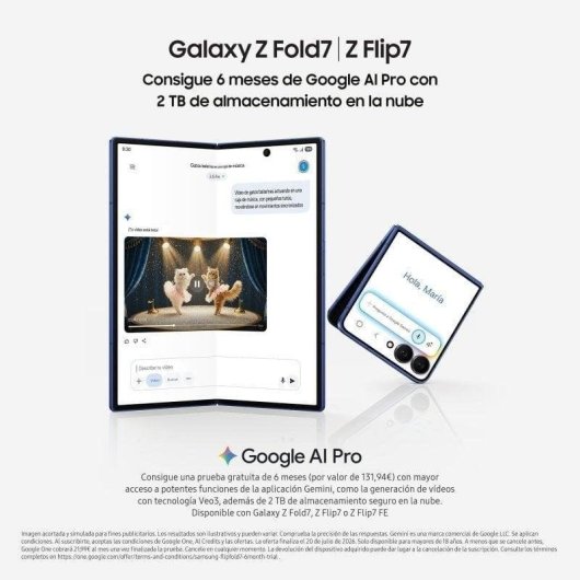 Samsung Galaxy Z Fold7 5G 12GB 8" 256GB Silver Shadow Dynamic AMOLED