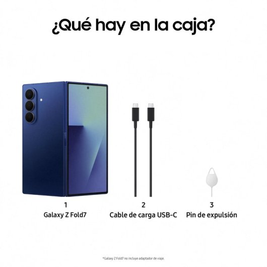 Samsung Galaxy Z Fold7 12GB/512GB Azul Intenso Móvil Plegable con IA
