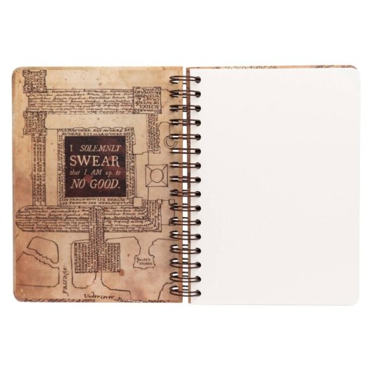 Harry Potter – Die Karte des Rumtreibers – Notizbuch im A5-Format mit liniertem Einband