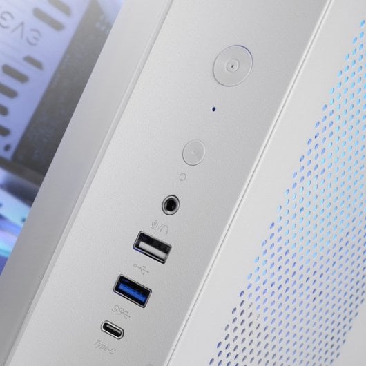Mars Gaming MC-CURV Caja Gaming Atx Triple Cristal Templado Curvado Doble Cámara USB-C Blanco