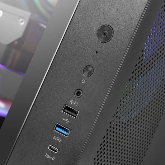 Mars Gaming Mc-curv Caja Gaming Atx Triple Cristal Templado Curvado Doble Cámara Usb-c Negro