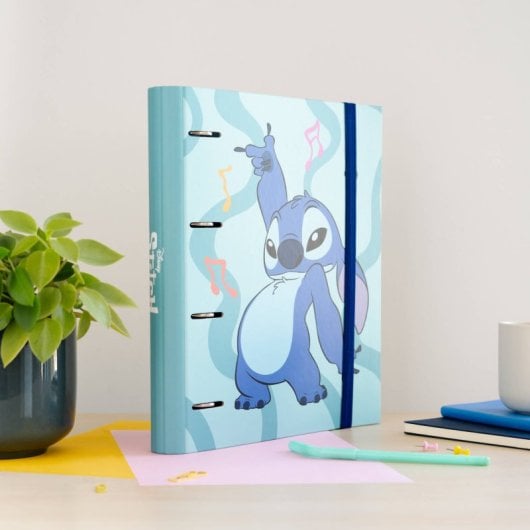 Carpeta 4 Anillas disney Stitch waves