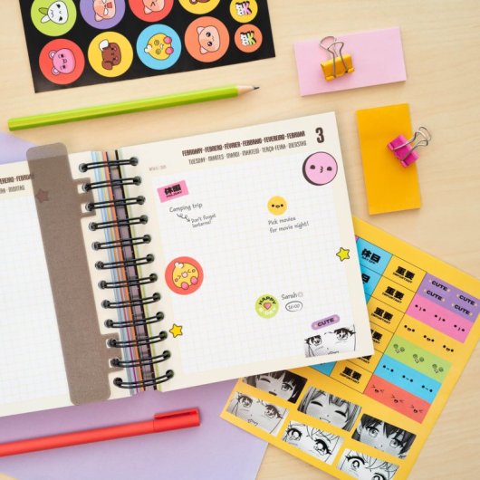 Agenda Escolar 2025/2026 Dia Pagina M 11 Meses Anime Trend