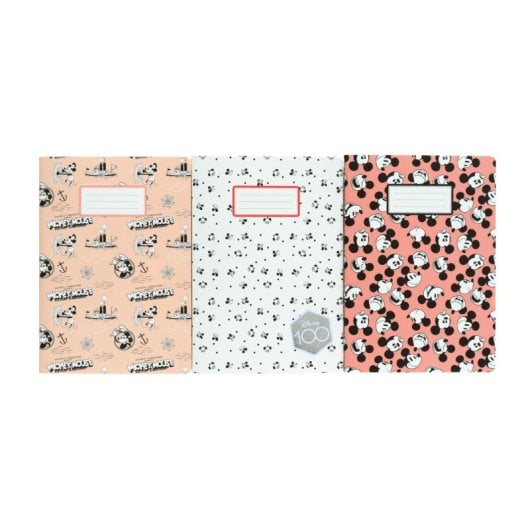 Packung mit A5-Notizbüchern zum 100. Jubiläum von Mickey Disney