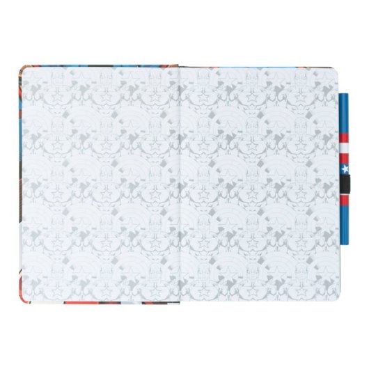 Premium A5-Notizbuch mit Marvel Captain America-Stift – Uniform