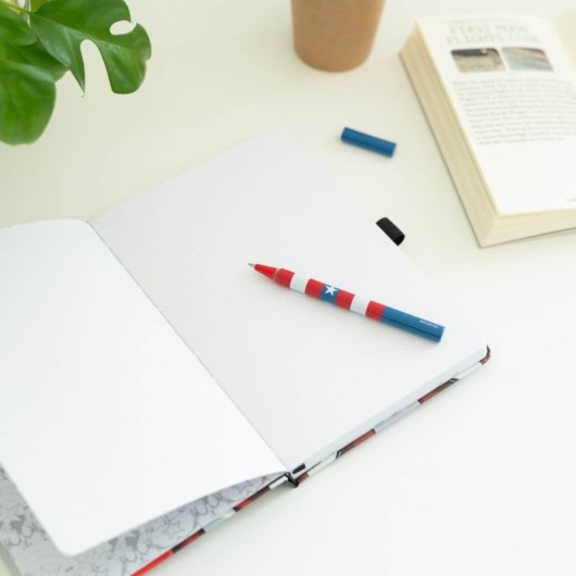 Premium A5-Notizbuch mit Marvel Captain America-Stift – Uniform